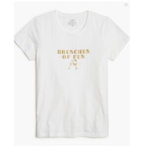 J.Crew Brunches of Fun glitter graphic tee S
